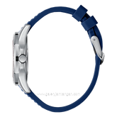 BEVERLY HILLS POLO CLUB BP3735C.399 Multi Function Navy Silver Silicone Strap